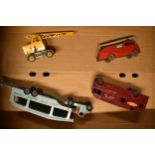 A collection of Dinky Toys diecast models to include British Rail Horse Box, Fire Engine, Pullmore