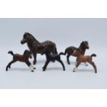 A collection of small Beswick foals and horses to include Shetland pony, another Shetland, matte