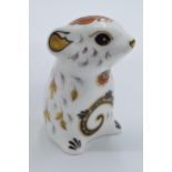 Royal Crown Derby paperweight in the form of a Mouse. First quality with stopper. In good