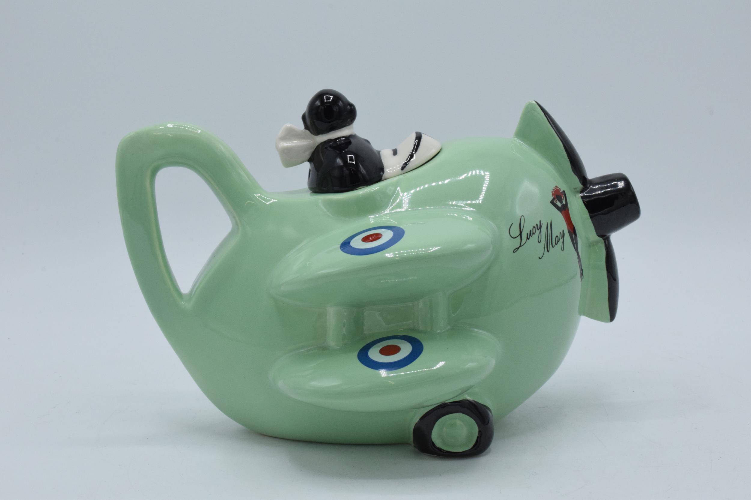 Carlton Ware Lucy May teapot in the form of a bi-plane. 21cm long. In good condition with no obvious - Image 2 of 3