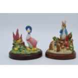 A pair of boxed Border Fine Arts Studio Friends of Peter Rabbit Club figures to include Peter Rabbit