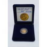 22ct Gold Proof Half Sovereign 1982 In excellent uncirculated condition.