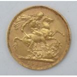 George V 22ct Gold Full Sovereign dated 1913.
