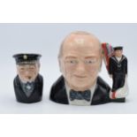 Bairstow Manor Collectables character jug Navy Forces Churchill, 81/500 15cm tall, together with