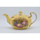 Aynsley Orchard Gold large teapot signed by D. Jones (slight nip to spout). In good condition with