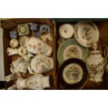 A collection of mainly Wedgwood and Aynsley pottery items to include Kutani Crane items, lidded