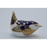 Royal Crown Derby paperweight Wren, first quality with ceramic stopper. In good condition with no