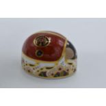 Royal Crown Derby paperweight red ladybird with 2 spots. First quality with gold stopper. In good