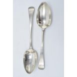 A pair of silver table spoons, York 1808, Robert Cattle and James Barber (2). 130.1 grams.