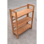 A set of wooden collapsible / folding shelves, suitable for antiques fairs, car boots and markets
