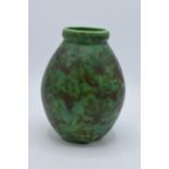 Clews and Co Chameleon Ware mottled green vase: '216' impressed to base. In good condition with