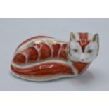 Royal Crown Derby paperweight Red Fox, first quality with gold stopper. In good condition with no