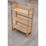 A set of wooden collapsible / folding shelves, suitable for antiques fairs, car boots and markets