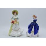 Royal Doulton lady figures to include Laura HN3136 and Jane HN3711 (second) (2). In good condition