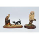 Border Fine Arts figures to include Taking No Notice A0194 and Tawny Owl WB08 (2). In good condition