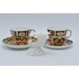 A collection of pottery to include Royal Crown Derby Imari cups and saucers x 2 and a Royal
