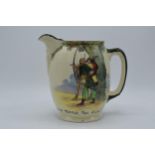 Royal Doulton Under The Greenwood Seriesware jug Robin Hood The King of Archers, 22cm tall. In