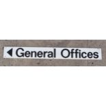 'General Offices' sign, 111cm wide.