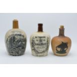 A trio of stoneware whisky flagons to include Auld Lang Syne H Kennedy Glasgow, The Kintore Scotch