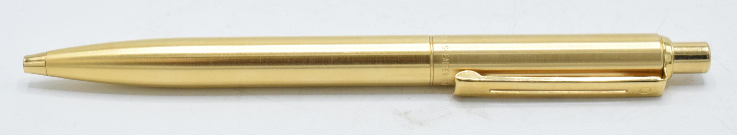 Sheaffer gold plated ball point pen.