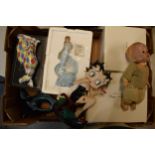 A mixed collection of items to include Paul Cardew cat, a doll, Betty Boop figure and others (