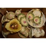 A mixed collection of pottery to include Aynsley Orchard Gold shaped dish, Wild Tudor, Wedgwood,