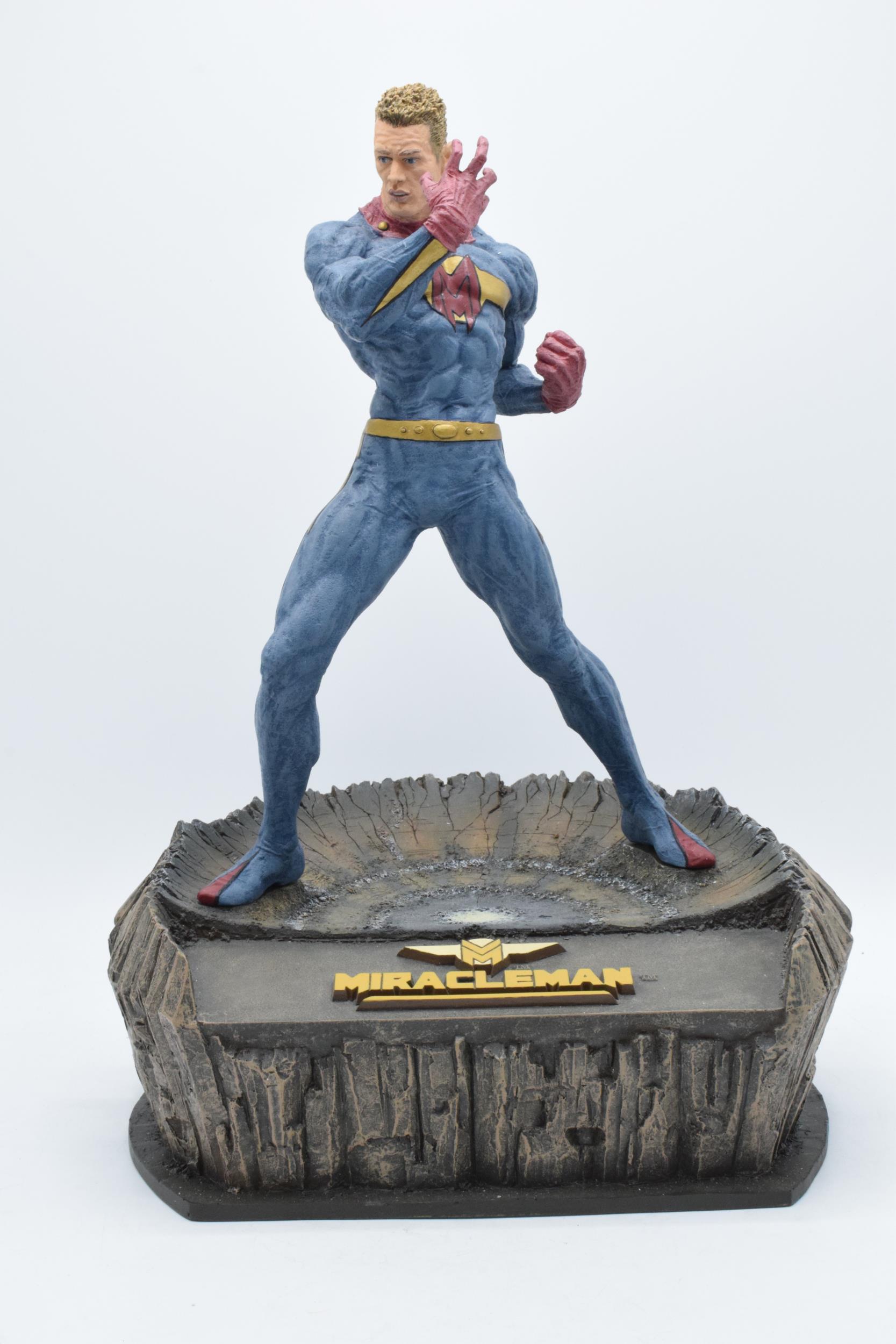 Boxed Miracleman Extremely Limited Edition Cold Cast Resin figure, 38cm tall.