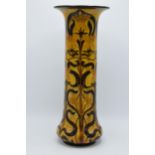 Charles Collis large cylindrical vase with floral decoration with 'Ivory' and '6757' imprints to