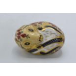 Boxed Royal Crown Derby paperweight Country Mouse, first quality with gold stopper. In good