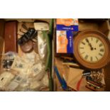 A mixed collection of items to include a clock, vintage tools, tape measures etc (Qty). Collection