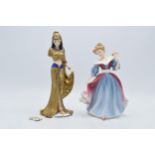 Royal Doulton Figure of the Year Amy HN3316 and Coalport limited edition figure Cleopatra (af) (