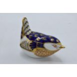 Royal Crown Derby paperweight Wren, first quality with gold stopper. In good condition with no