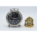 A late 19th / early 20th century brass table top clock 'S Y Killarney' together with a vintage