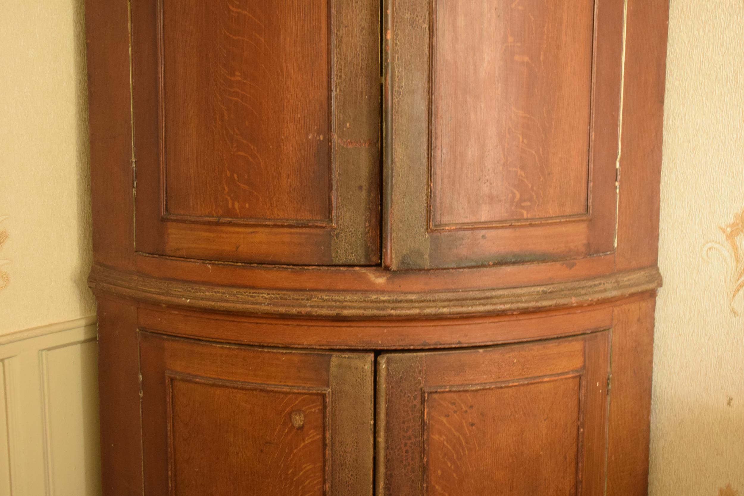 19th century freestanding double corner cupboard In good functional condition with some signs of - Image 4 of 16