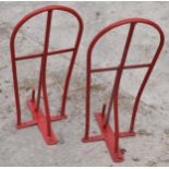 A pair of vintage 20th century saddle / bridle hangers by Stubbs of England in a powder dip coated