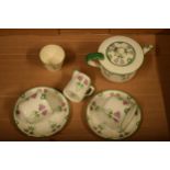 Atlas China Art Nouveau tea for tea set to include teapot, milk, sugar bowl and 2 duos (7 pieces).