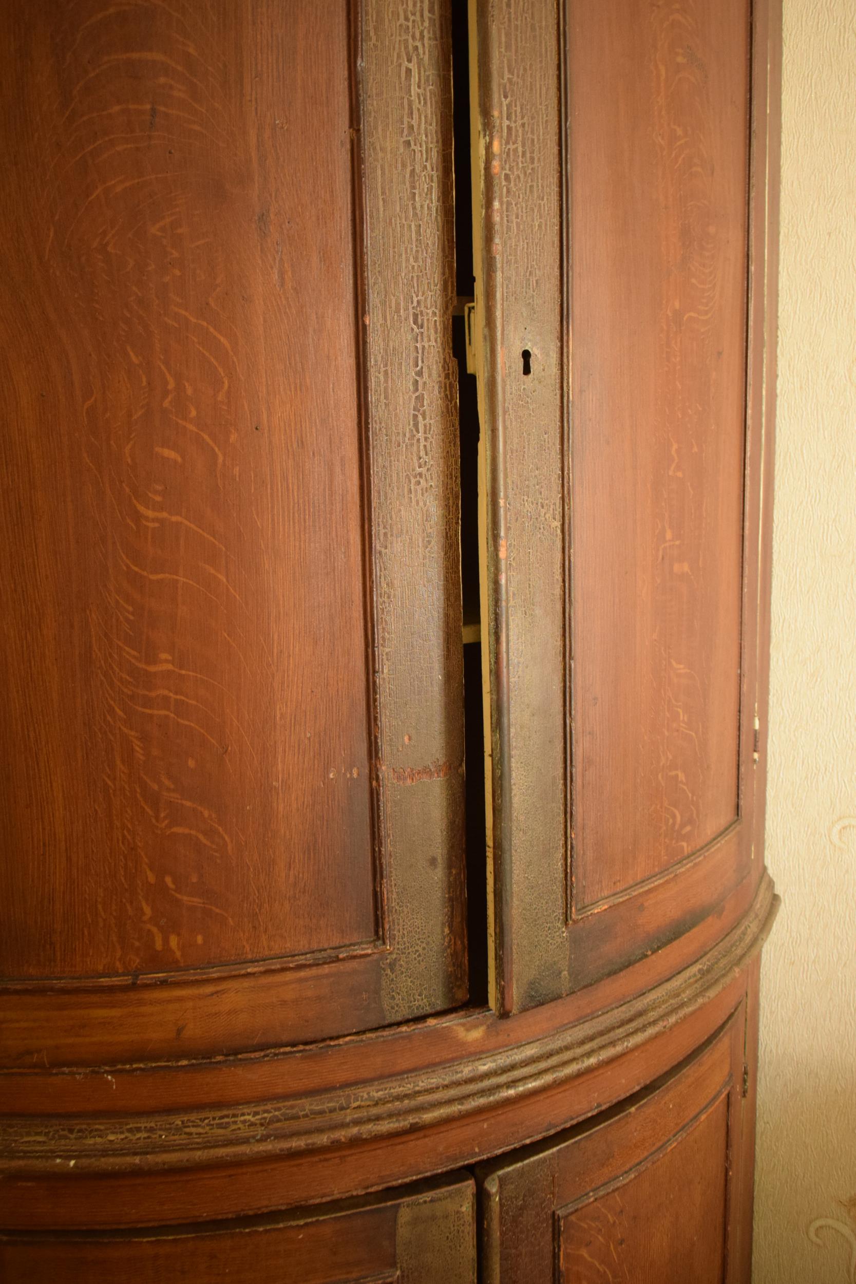 19th century freestanding double corner cupboard In good functional condition with some signs of - Image 6 of 16