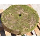 19th century Scottish Sandstone mill stone / wheel. 79cm diameter. A loadall can be arranged for