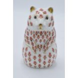 Royal Crown Derby paperweight Hamster, first quality with gold stopper. In good condition with no