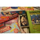 A collection of vintage board games to include Subbuteo, Scrabble for Juniors and others (Qty).