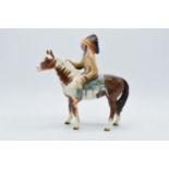 Beswick Mounted Indian on Skewbald horse 1391 (damaged). 22cm tall. The piece displays well though