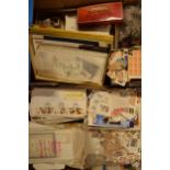 A large collection of mainly GB stamps (used), first day covers, bus tickets and other related items