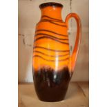 A large mid 20th century West German jug : height 47cm tall. In good condition though the top of the