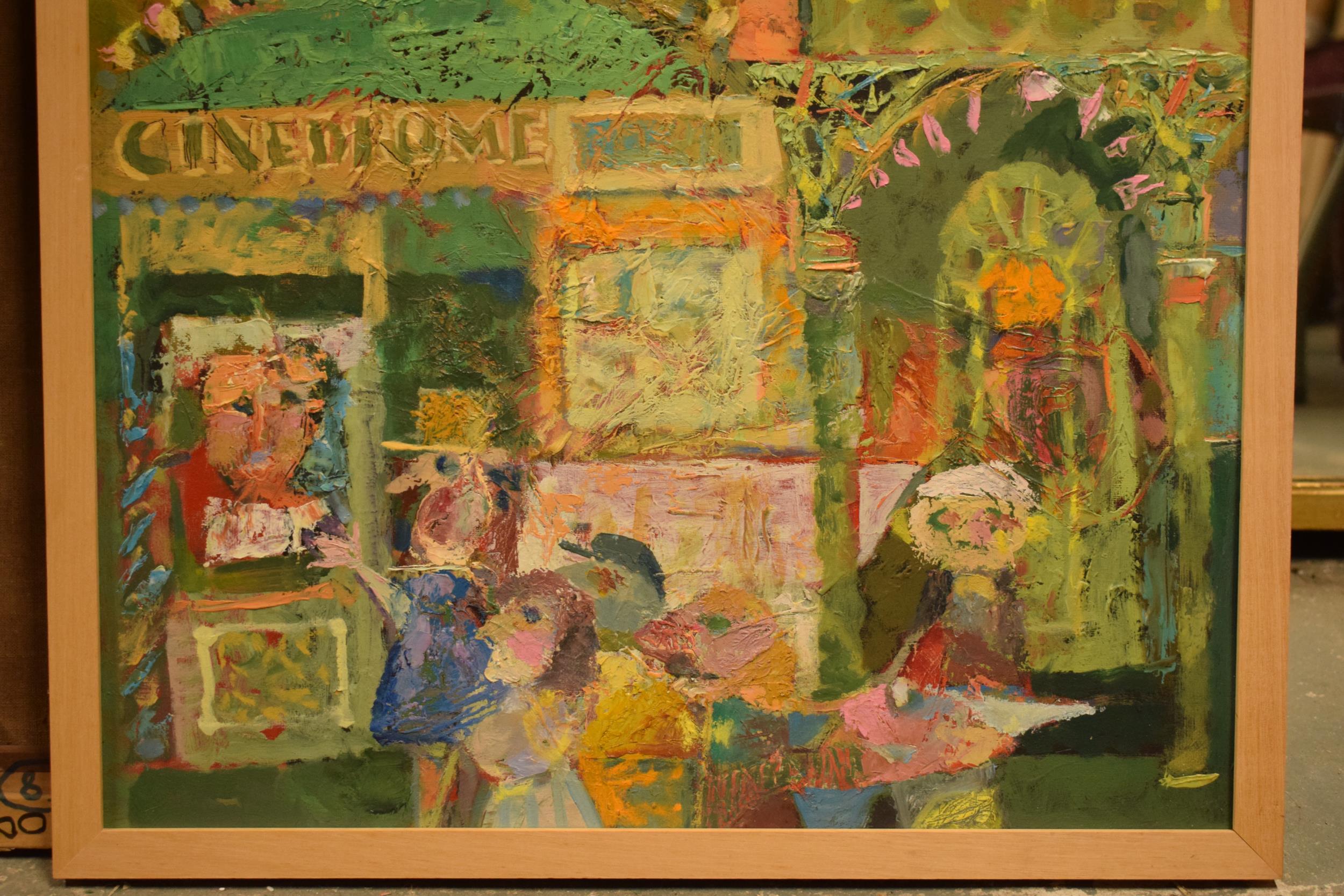 Vincent Bennett (Plymouth 1910-1993), oil on canvas panel, 'Box Office', 54cm x 44cm, framed. ARR - Image 3 of 4