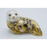 Boxed Royal Crown Derby paperweight, Harbour Seal, 15cm, number 418 of a limited edition of 4,500,