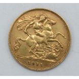 George V 22ct Gold Half Sovereign dated 1911.