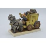 Goebel figure 'The Mail is Here' horse drawn carriage, 17cm long. In good condition with no