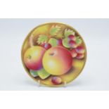Brian Leaman (Ex Royal Worcester artist) circular pottery plaque decorated with still life fruit