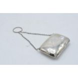 Silver ladies purse with chain handle, Sheffield 1913.