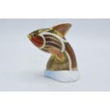 Royal Crown Derby paperweight, from the Tropical Fish Series, Tropical Fish Guppy, 12cms, gold